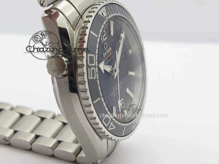 0710 Planet Ocean 2016 43.5mm SS Black Bezel BP 1:1 Best Edition Black Dial On SS Bracelet A GoodFit 8195